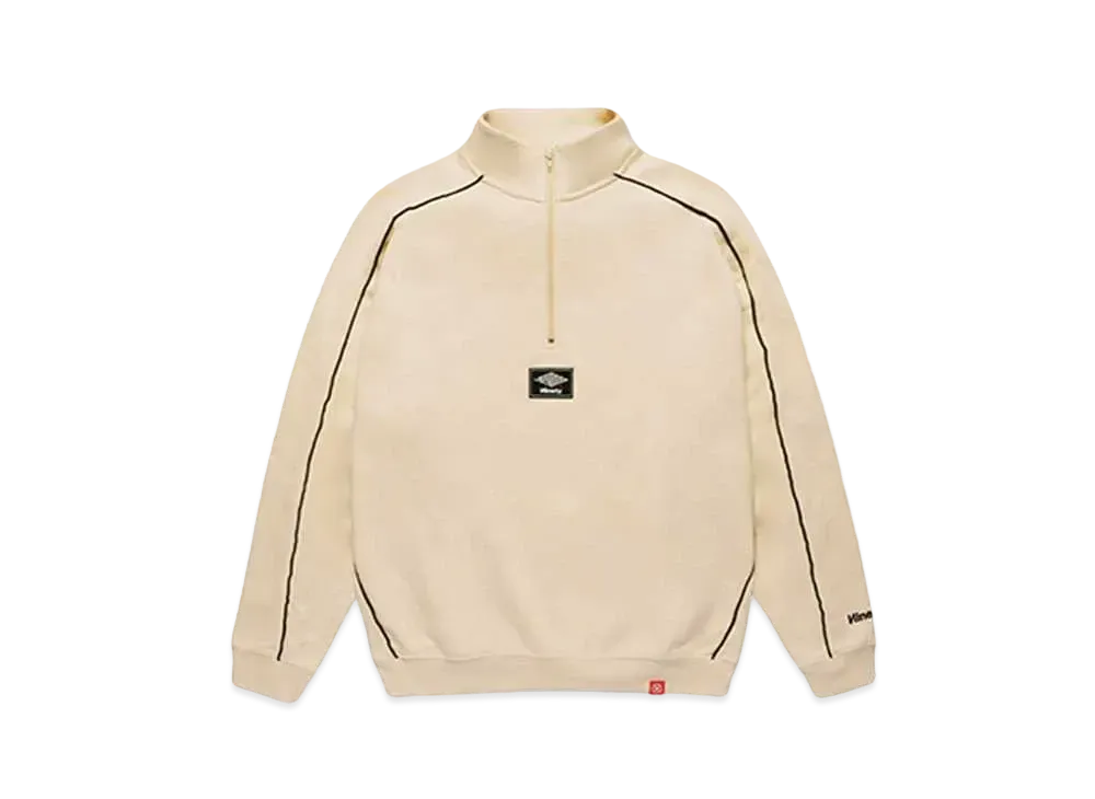 9090 Piping Half-zip Sweat "Camel"