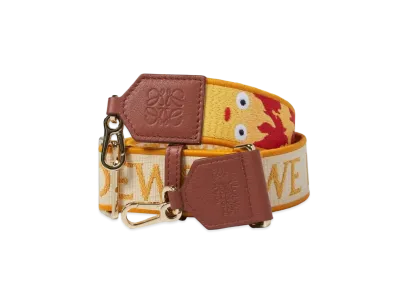 LOEWE x Howl's Moving Castle Calcifer Strap In Anagram Jacquard and Calfskin "Rust"