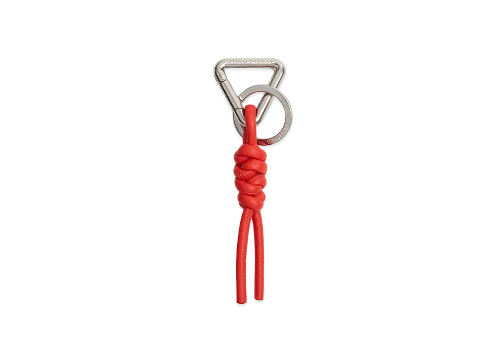 Bottega Veneta Triangle Key Ring "Tomato"