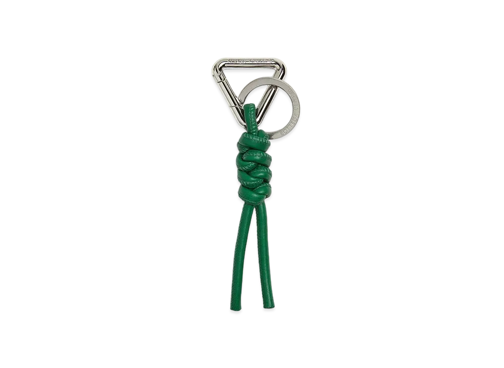 Bottega Veneta Triangle Key Ring "Racing Green"