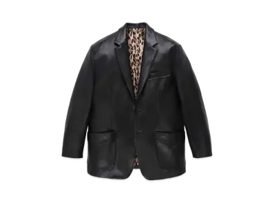 WACKO MARIA Leather Single Breasted Jacket "Black"