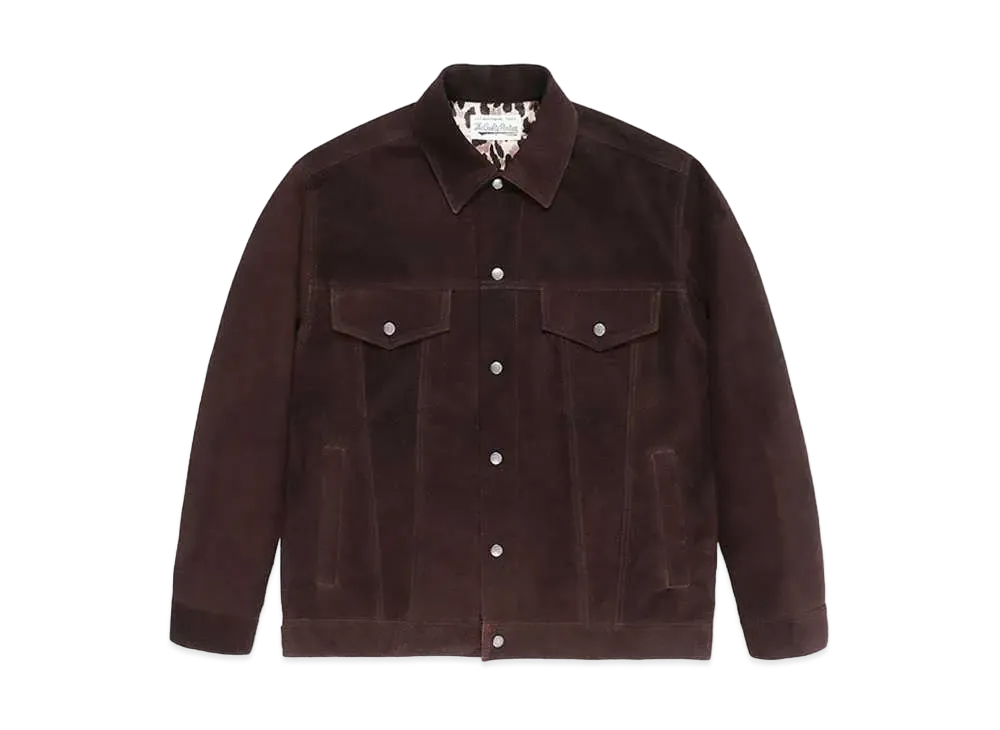 WACKO MARIA Suede Leather Trucker Jacket "Brown"