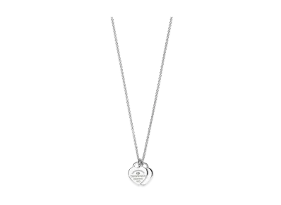 Tiffany & Co. Return to Tiffany Heart Tag Pendant In Sterling Silver With a Diamond Mini "Silver"