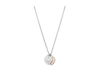 Tiffany & Co. Return to Tiffany Double Heart Tag Pendant Mini "Silver/Rose Gold"