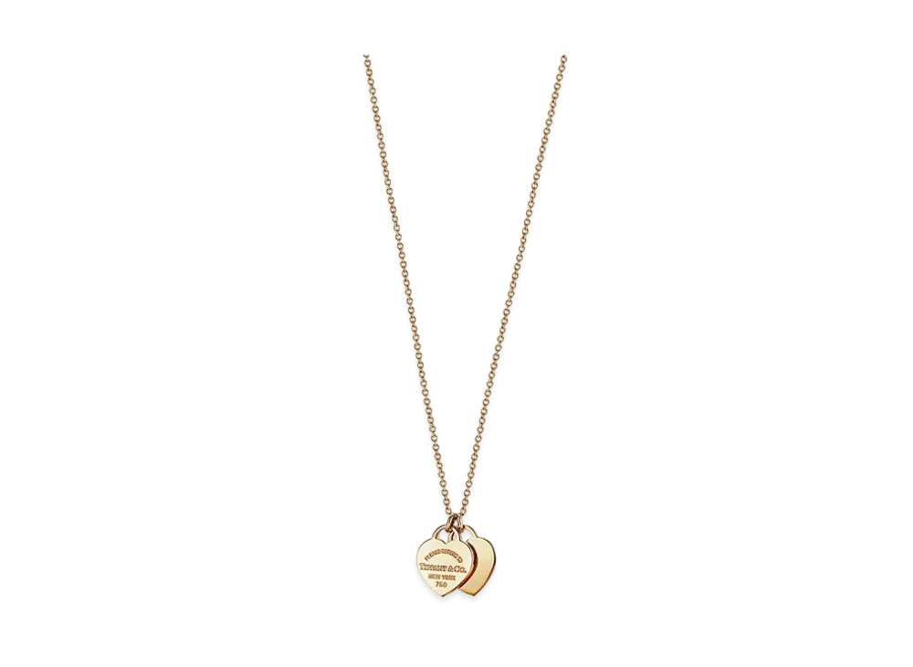Tiffany & Co. Return to Tiffany Double Heart Tag Pendant Mini "Yellow Gold"