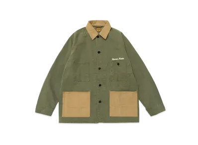 Human Made Herringbone Coverall Jacket "Olive Drab"