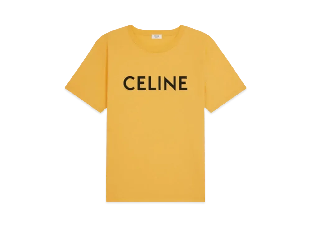 CELINE Men's Celine Loose T-shirt In Cotton Jersey "Mimosa/Black"