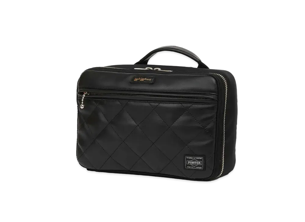 PORTER x Lewis Leathers Travel Case "Black"