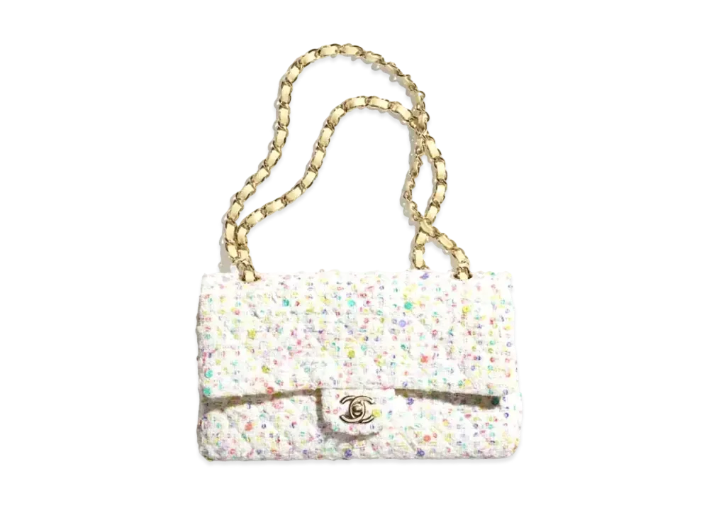 CHANEL Classic Handbag Tweed "Ecru/Multicolor"