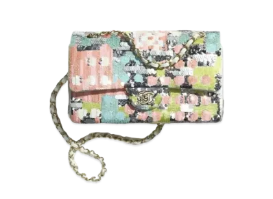 CHANEL Classic Handbag Satin Sequins "Multicolor"