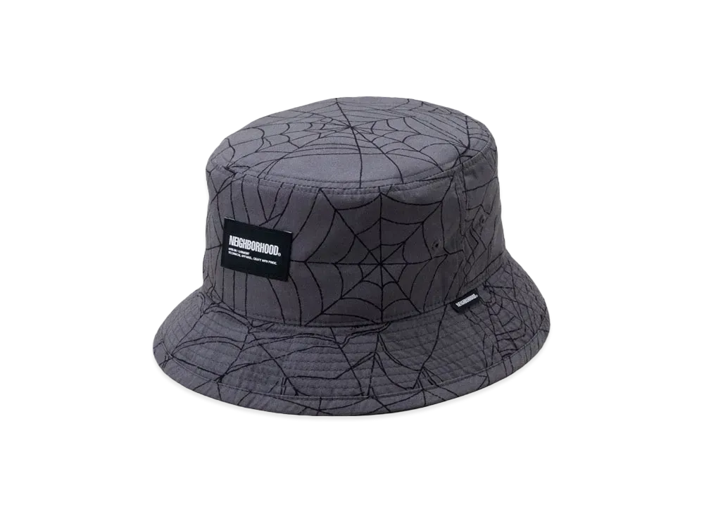 NEIGHBORHOOD Spiderweb Bucket Hat "Gray"