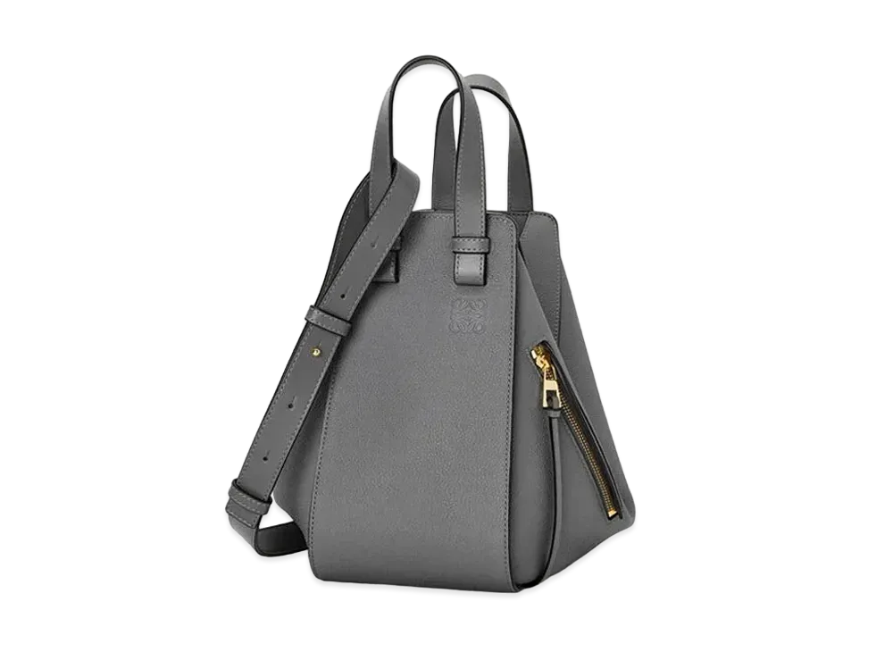 LOEWE Small Hammock Bag In Soft Grained Calfskin "Asphalt Grey"