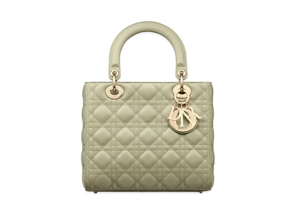Dior Medium Lady Dior Bag Cannage Lambskin "Sage Green"