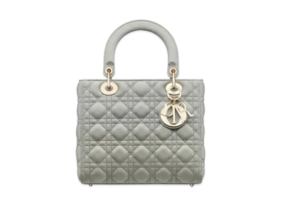Dior Medium Lady Dior Bag Cannage Lambskin "Gray"