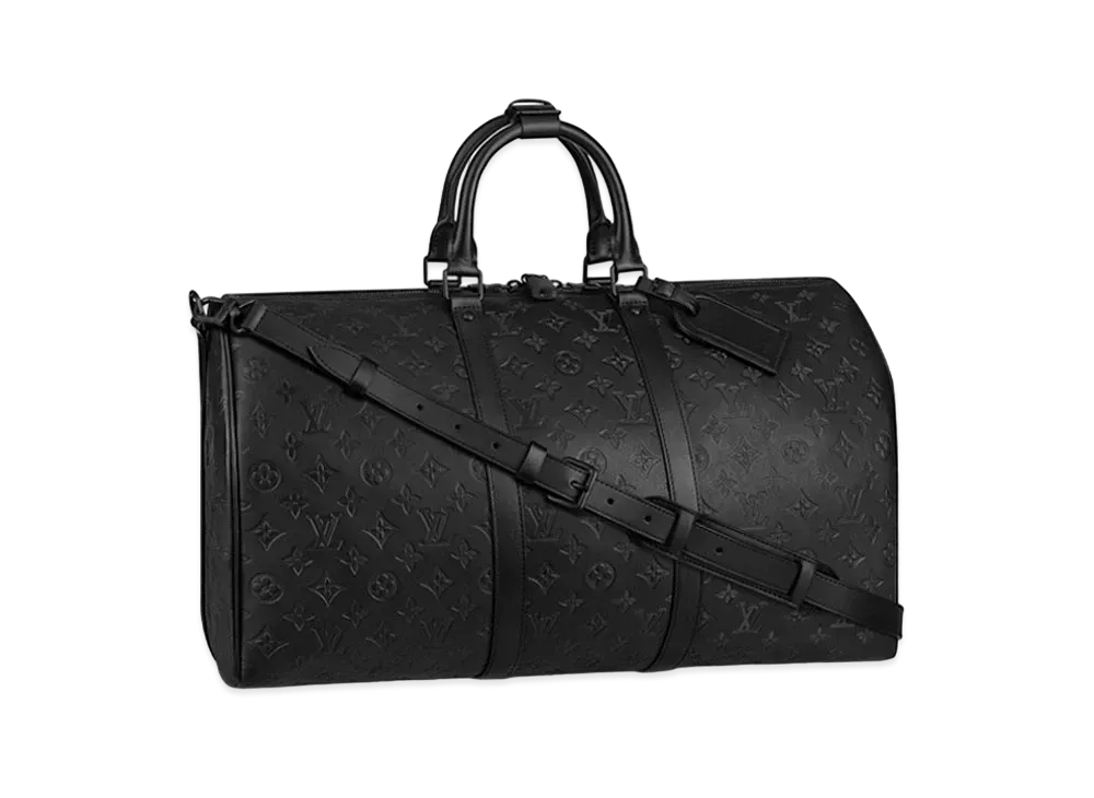 Louis Vuitton Keepall Bandouliere 50 Monogram Shadow "Noir"