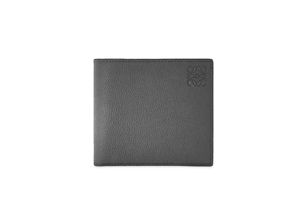 LOEWE Bifold Coin Wallet In Soft Grained Calfskin "Anthracite" 