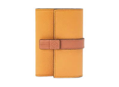 LOEWE Small Vertical Wallet In Soft Grained Calfskin "Mandarin/Coral Reef"