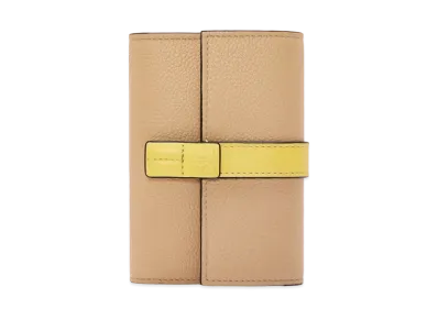 LOEWE Small Vertical Wallet In Soft Grained Calfskin "Butter/Pale Lemon"