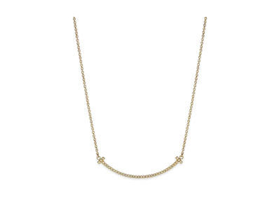 Tiffany & Co. Tiffany T Smile Pendant With Diamonds Small "Yellow Gold"