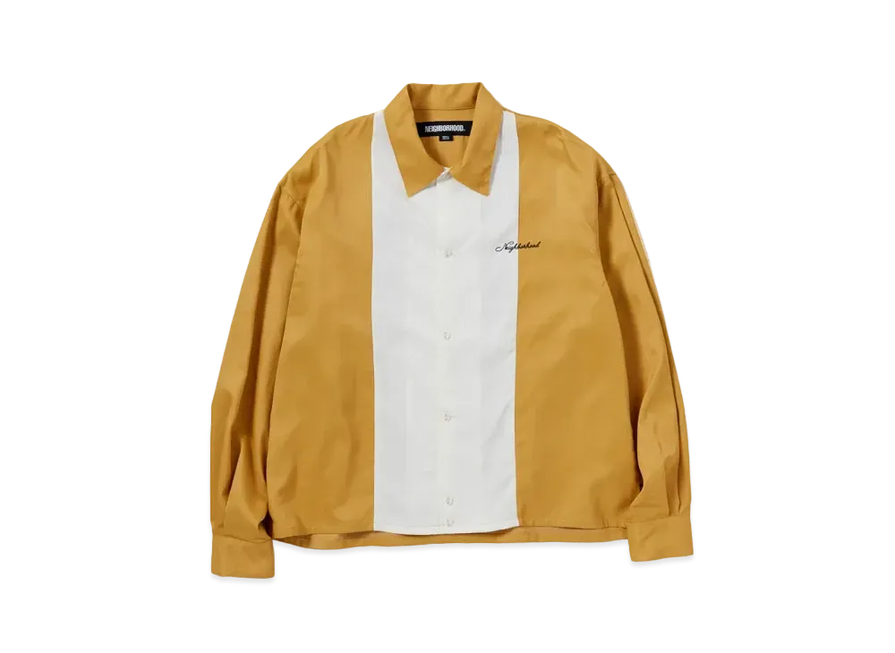 NEIGHBORHOOD Bicolor Rayon Shirt LS "Yellow"