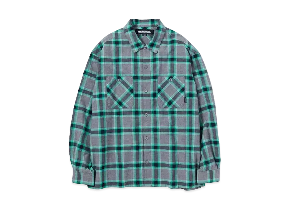 NEIGHBORHOOD Neoncheck Shirt LS "Green"