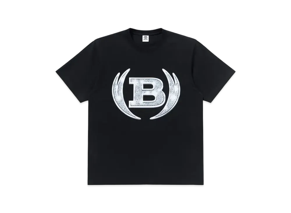 Black Eye Patch Iced Out Winged Logo Tee "Black"