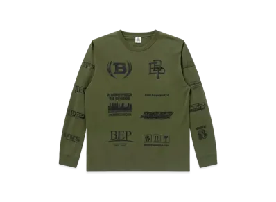 Black Eye Patch Multi Logo L/S Tee "Olive"