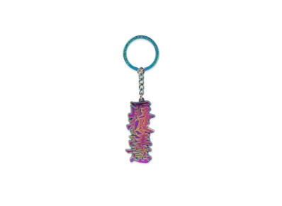 Black Eye Patch Handle With Care Keychain Iridescent "Iridescent"