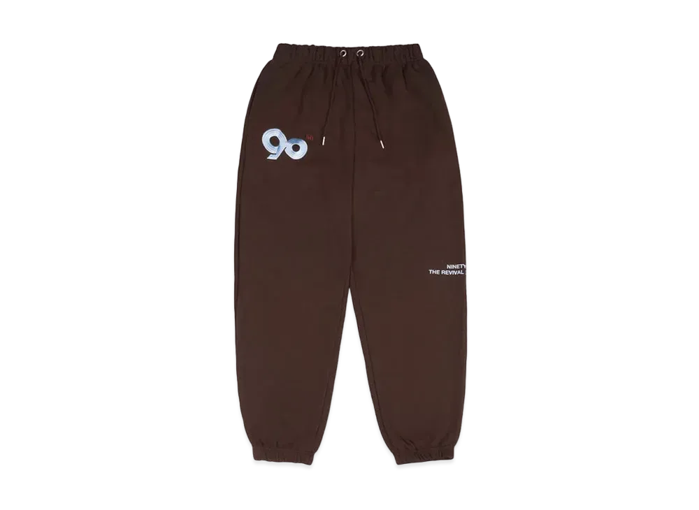 9090 Logo Sweat Pants "Dark Brown"