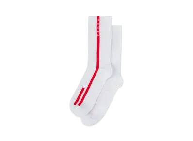 PRADA Technical Yarn Ankle Socks "White"