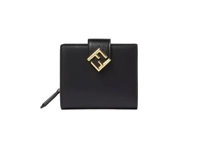 FENDI FF Diamonds Bifold Wallet Leather "Black"