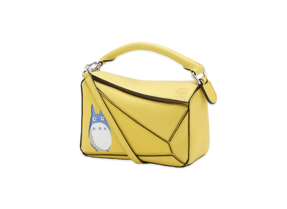 LOEWE x My Neighbor Totoro Mini Puzzle Bag In Classic Calfskin "Yellow"