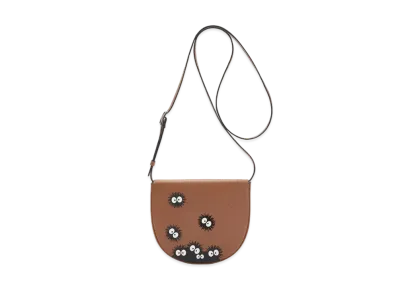 LOEWE x My Neighbor Totoro Dust Bunnies Heel Bag In Soft Calfskin "Black/Tan"