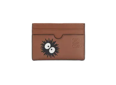 LOEWE x My Neighbor Totoro Dust Bunnies Plain Cardholder In Classic Calfskin "Tan/Black"