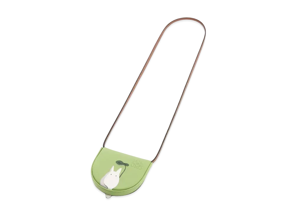 LOEWE x My Neighbor Totoro Mini Heel Pouch In Classic Calfskin "Apple Green"