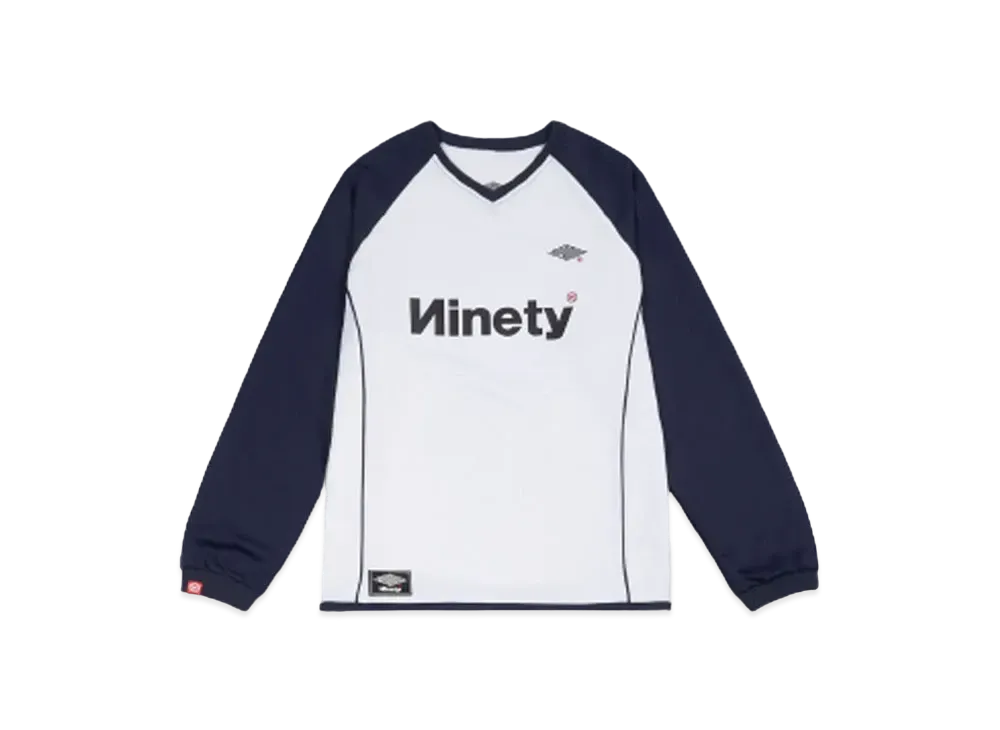 9090 Tech Logo Game LS Tee "White"