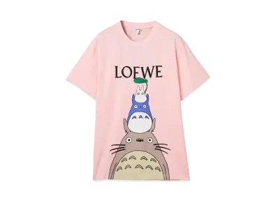 LOEWE x My Neighbor Totoro Family T-shirt In Cotton "Pink"