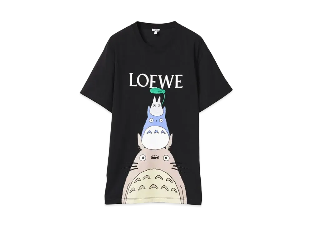 LOEWE x My Neighbor Totoro Family T-Shirt In Cotton "Black"