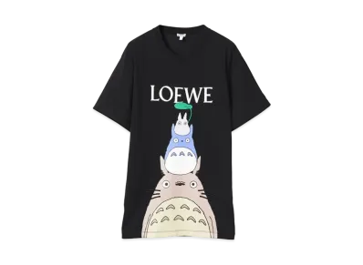 LOEWE x My Neighbor Totoro Family T-Shirt In Cotton "Black"