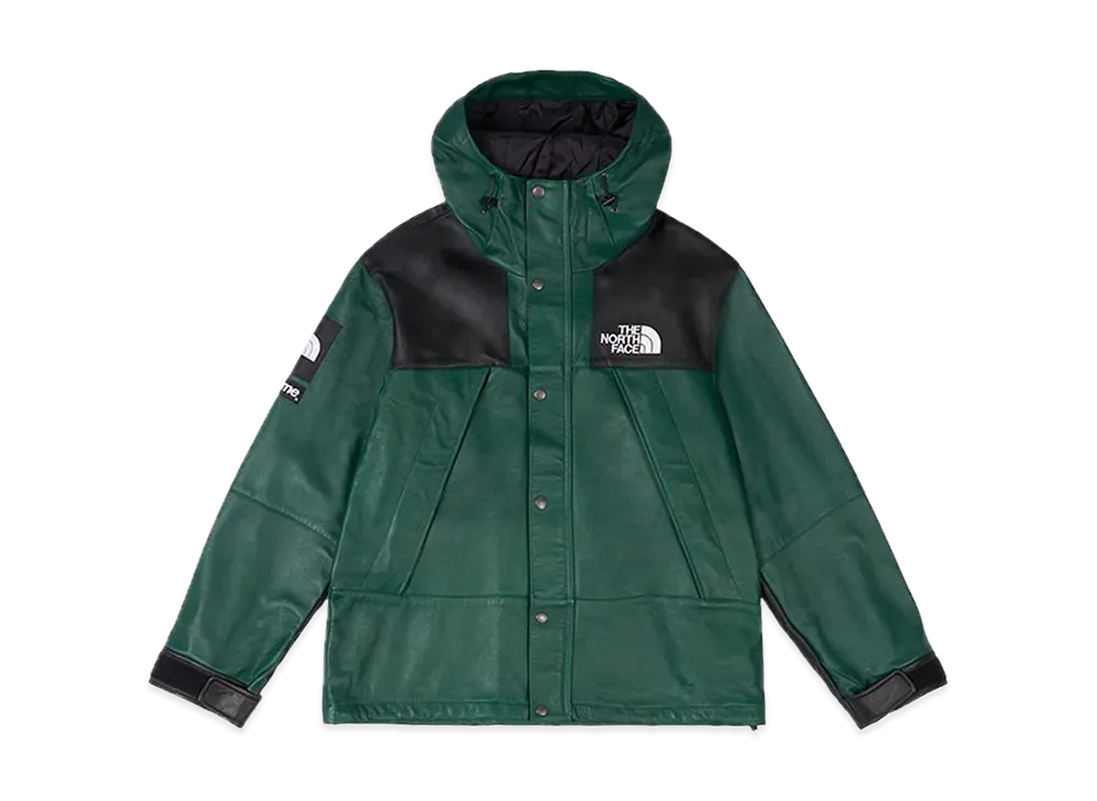 Supreme x The North Face Leather Mountain Parka "Green"