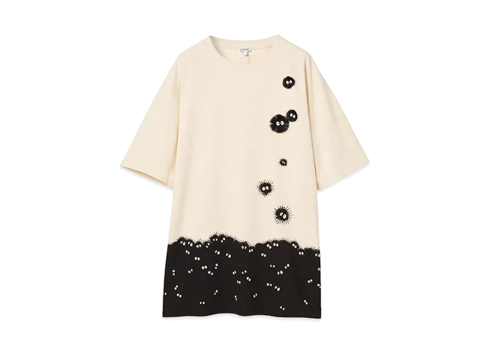 LOEWE x My Neighbor Totoro Dust Bunnies T-shirt In Cotton "Ecru/Black"