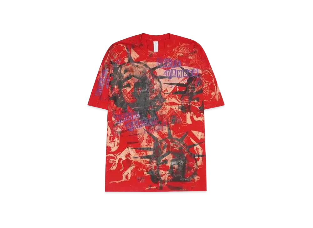 THE INCORPORATED USED SS T-SHIRT "RED" SIZE L