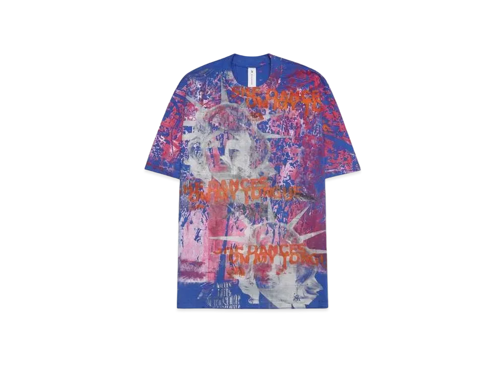 THE INCORPORATED USED SS T-SHIRT "BLUE" SIZE M