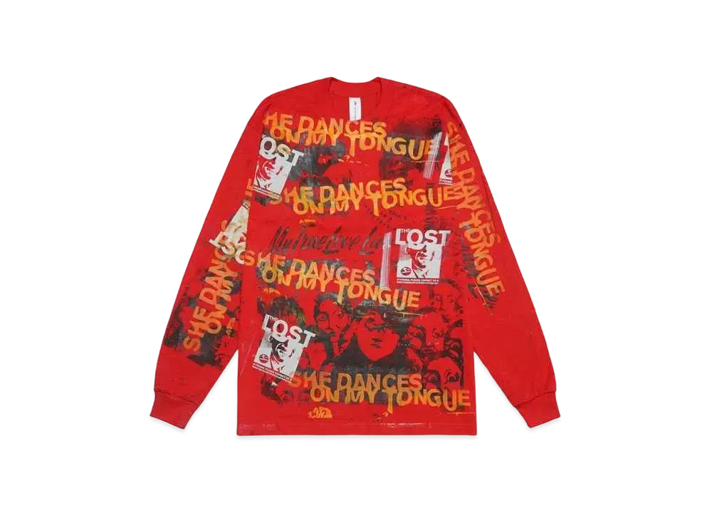 THE INCORPORATED USED LS T-SHIRT "RED" SIZE M