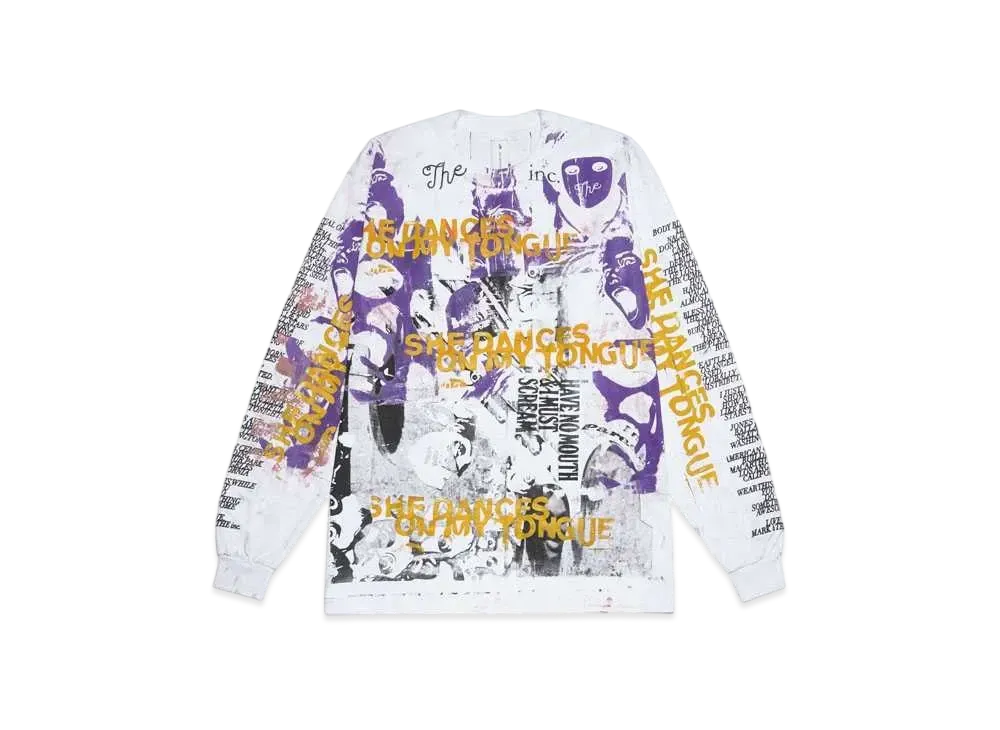 THE INCORPORATED USED LS T-SHIRT "WHITE" SIZE L