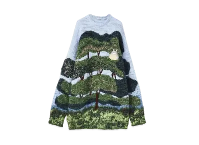 LOEWE x My Neighbor Totoro Crafty Tree Sweater In Mohair and Wool