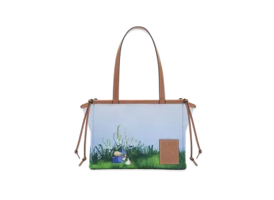 LOEWE x My Neighbor Totoro Small Cushion Tote Bag In Llinen and Calfskin