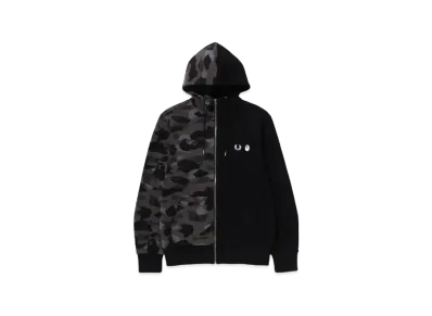 A BATHING APE x Fred Perry Color Camo Zip Hoodie "Black"