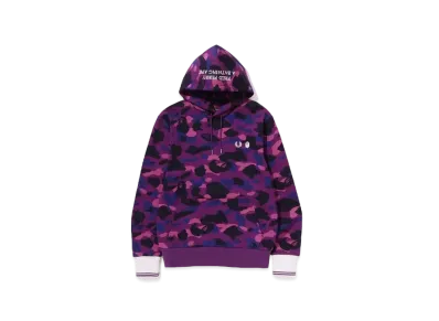 A BATHING APE x Fred Perry Color Camo Pullover Hoodie "Purple"