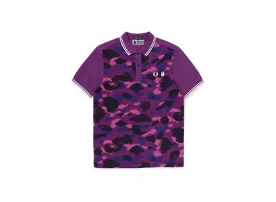 A BATHING APE x Fred Perry Color Camo Polo "Purple"